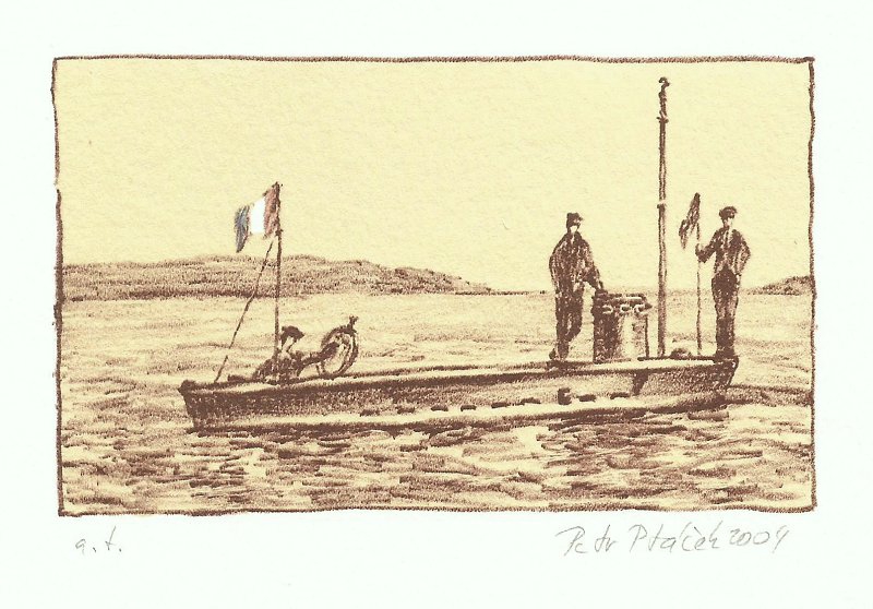 Ptáček Petr - Gustave Zédé Submarine - Print