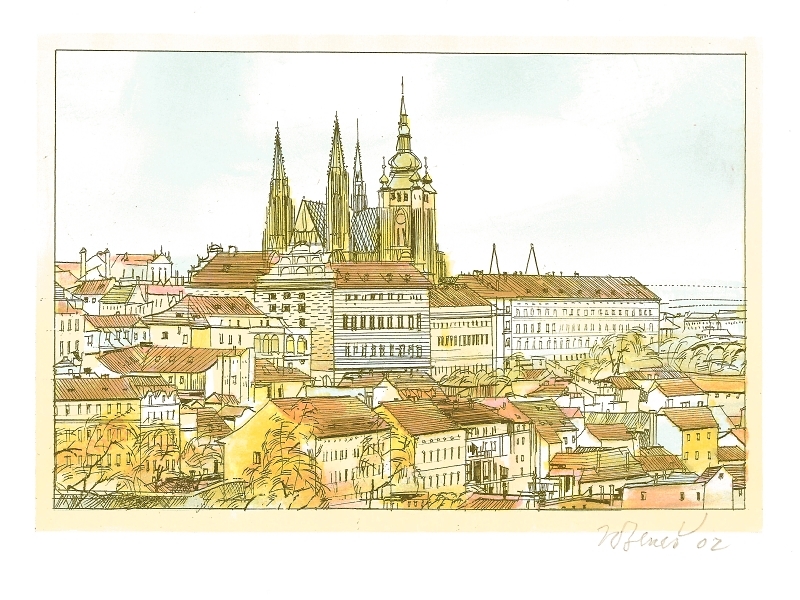 Beneš Karel - Pražský hrad  - Grafika