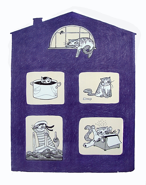 Jelenová Petra - Dům plný koček č.p. 2 - Print